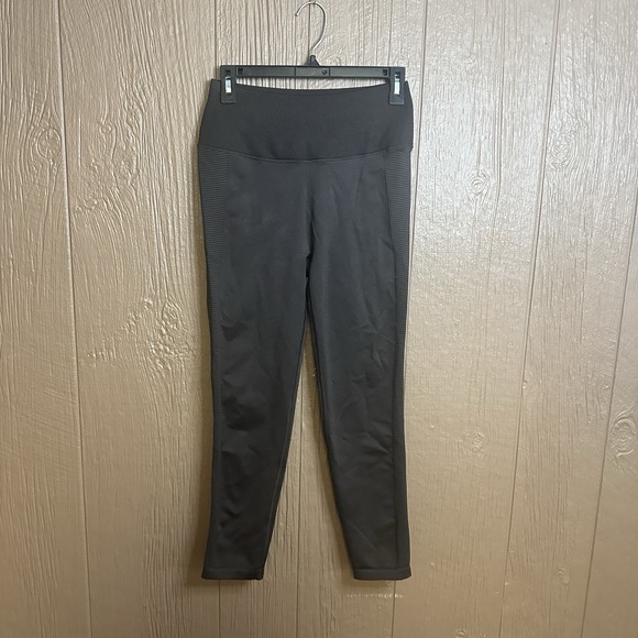 aerie Pants - Offline By Aerie Brown Compression Leggings Sz L Ribbed Athletic Gym Loungewear